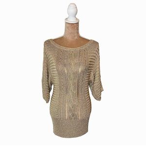 WHBM Champagne Tunic Top